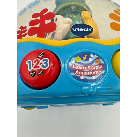 VTech Learn & Spin Aquarium Musical Light Up Toy 2017 Baby Activity - Picture 8 of 9